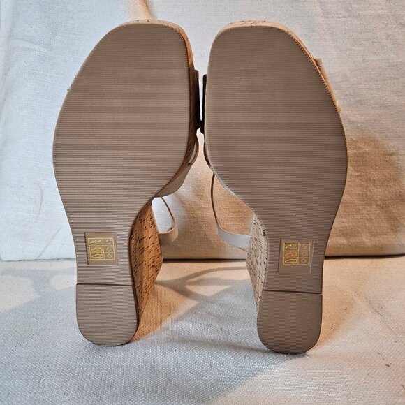 K Studio High Wedge Tan Sandals - Size 10 - Picture 7 of 7